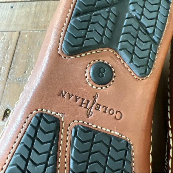 Cole Haan Air Ryder Driver Oxford 8M Mens Brown Leather Nike Air Sneakers - Picture 11 of 12